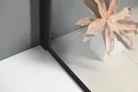 Polysan MODULAR Fix zuhanyfal, 800mm, transzparent üveg, matt fekete profil