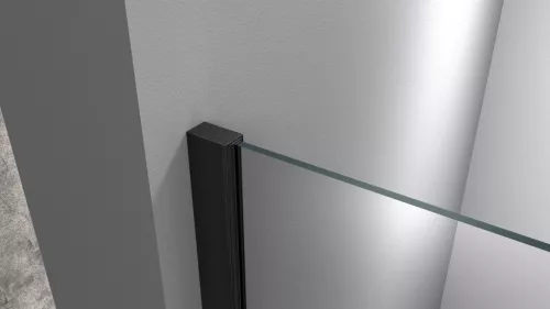 Polysan MODULAR Fix zuhanyfal, 800mm, transzparent üveg, matt fekete profil