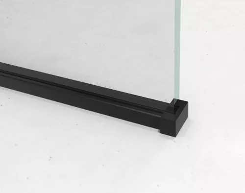 Polysan MODULAR Fix zuhanyfal, 800mm, transzparent üveg, matt fekete profil