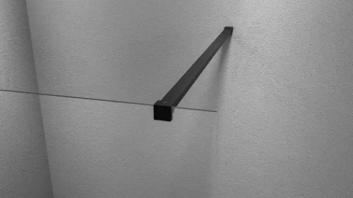 Polysan MODULAR Fix zuhanyfal, 800mm, transzparent üveg, matt fekete profil