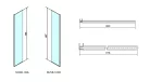 Polysan MODULAR Fix oldalfal, L típusú, 2/2-es modul, balos, 1000mm, transzparent üveg