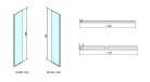 Polysan MODULAR Fix oldalfal, L típusú, 2/2-es modul, jobbos, 1200mm, transzparent üveg