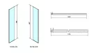 Polysan MODULAR Fix oldalfal, L típusú, 2/2-es modul, balos, 400mm, transzparent üveg