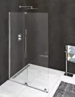 Polysan MODULAR SHOWER tolóajtó fix résszel, 1000mm, transzparent üveg