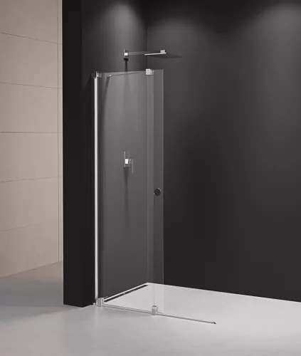Polysan MODULAR SHOWER tolóajtó fix résszel, 1000mm, transzparent üveg