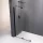 Polysan MODULAR SHOWER tolóajtó fix résszel, 1200mm, matt fekete profil, transzparent üveg