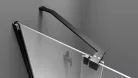Polysan MODULAR SHOWER tolóajtó fix résszel, 1200mm, matt fekete profil, transzparent üveg