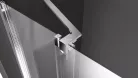 Polysan MODULAR SHOWER tolóajtó fix résszel, 1200mm, transzparent üveg