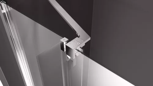 Polysan MODULAR SHOWER tolóajtó fix résszel, 1200mm, transzparent üveg