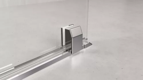 Polysan MODULAR SHOWER tolóajtó fix résszel, 1200mm, transzparent üveg