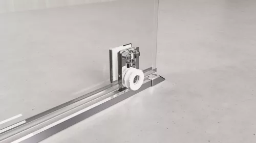 Polysan MODULAR SHOWER tolóajtó fix résszel, 1200mm, transzparent üveg