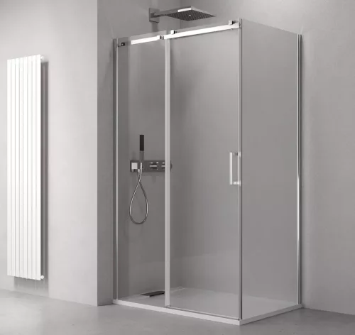 Polysan THRON LINE SQUARE szögletes zuhanykabin 1200x700mm, szögletes görgők