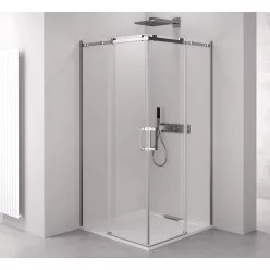 Polysan THRON LINE SQUARE szögletes zuhanykabin 1200x800mm, szögletes görgők, sarokbelépős