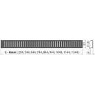 Alcaplast Pure Black perforált rács fekete 650 mm PURE-650BLACK