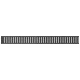 Alcaplast Pure Black perforált rács fekete 650 mm PURE-650BLACK rajza
