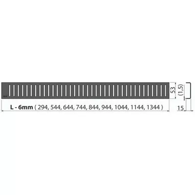 Alcaplast Pure Black perforált rács fekete 650 mm PURE-650BLACK