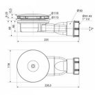 RADAWAY R400 Slim fekete zuhanytálca szifon R400B