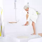 Riddler lábtartó zuhanyzóba, csiszolt inox (A250100)