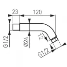 Ferro RN12 zuhanykar fejzuhanyhoz króm RN12