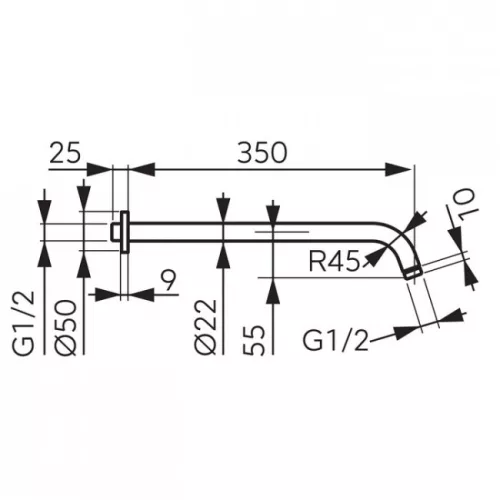 Ferro RN350 zuhanykar fejzuhanyhoz króm RN350