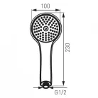 Ferro Dritto 1f kézi zuhany króm S105