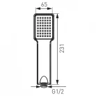 Ferro Quadro 1f kézi zuhany króm S110