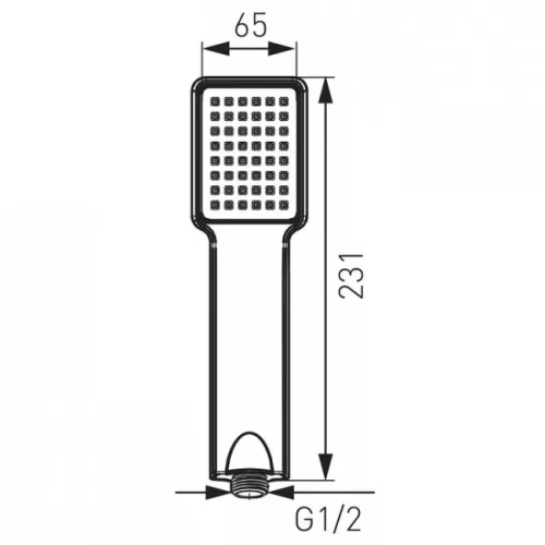 Ferro Quadro 1f kézi zuhany króm S110