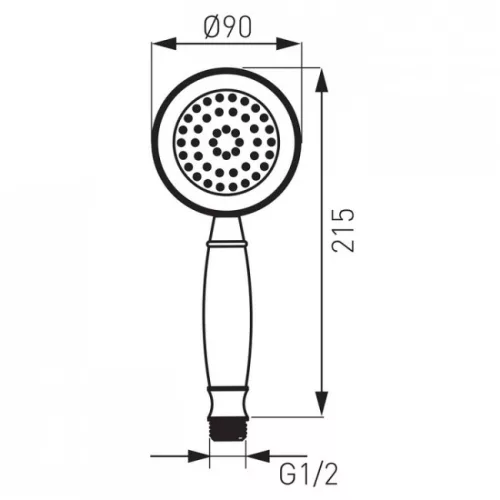 Ferro Retro 1f kézi zuhany króm (S160)