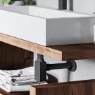 Ferro Quadro szögletes búraszifon 32 mm fekete S280-BL