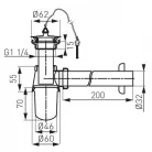 Ferro S29 búraszifon dugóval 32 mm króm (S29)