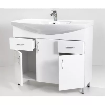 HB Standard 100 fürdőszobaszekrény mosdóval fiókkal SA100