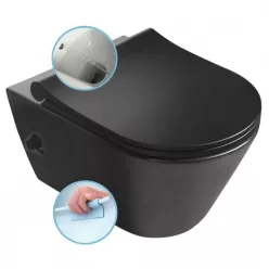 Sapho AVVA RIMLESS fali WC bidézuhannyal matt fekete