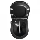 Sapho AVVA RIMLESS fali WC bidézuhannyal matt fekete SAPHO-100315-110 rajz