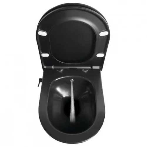 Sapho AVVA RIMLESS fali WC bidézuhannyal matt fekete SAPHO-100315-110 rajz