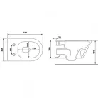 Sapho AVVA RIMLESS fali WC bidézuhannyal fehér SAPHO-100315
