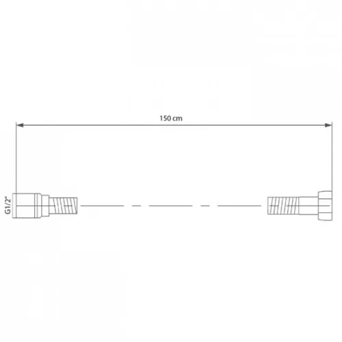 SAPHO SOFTFLEX zuhany gégecső 150cm matt fekete SAPHO-1208-17
