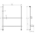 üvegre függeszthető törölközőtartó, 600x730x125mm, matt fekete (1301-09B)