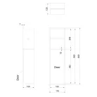 INSERTA burkolható WC-papírtartó, 600x170mm, gun metal (1301-60B)