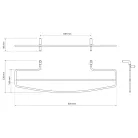 Törölközőtartó radiátorra, 214x600 mm, acél, fehér (1306-09B)