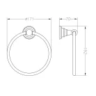 DIAMOND törölközőtartó, kör, bronz (1318-06)