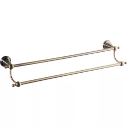 DIAMOND dupla törölközőtartó, 60cm, bronz (1318-11)