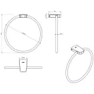 Sapho Zen törölköző tartó gyűrű króm 165926