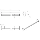 Sapho Zen Black törölköző tartó 500 mm fekete 166411