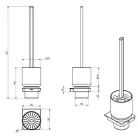 Sapho Zen Black fali WC kefe tejüveg fekete 166497