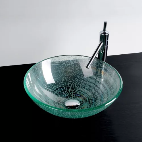 Sapho BEAUTY ICE üvegmosdó, átm:42x14cm,
