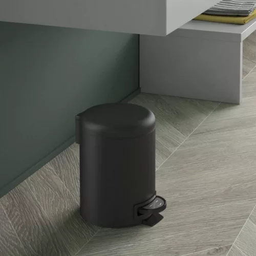 Sapho POTTY fém szemetes SoftClose matt fekete SAPHO-330914