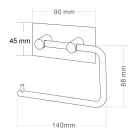 öntapadós WC-papírtartó, matt fekete (33211)