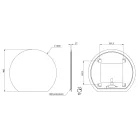DARA CUT LED tükör fűtőszállal, 20W, átm.:100x90cm (34900CI)