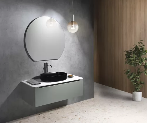 DARA CUT LED tükör fűtőszállal, 20W, átm.:100x90cm (34900CI)