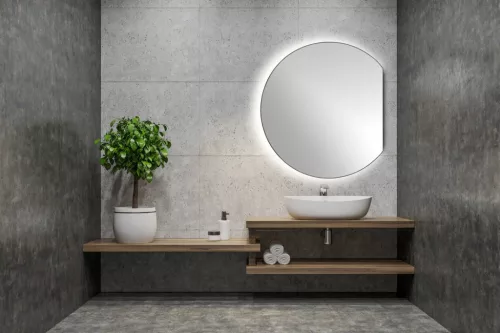 DARA CUT LED tükör fűtőszállal, 20W, átm.:100x90cm (34900CI)